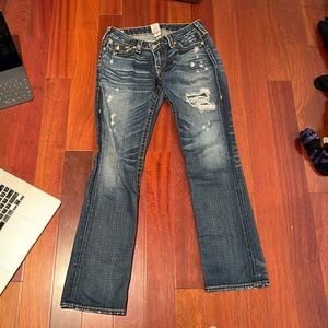 True Religion jeans yellow stitch